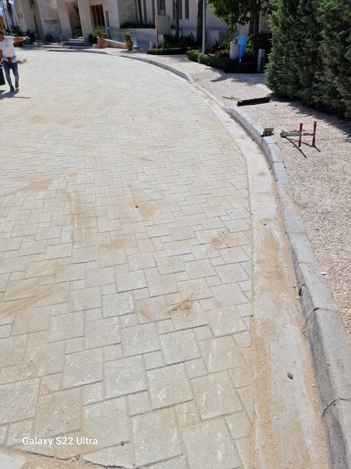 Finished paving surface detail